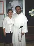 Mª Luisa y el P. Adián Cisternas, OP, que presidió la Eucaristía